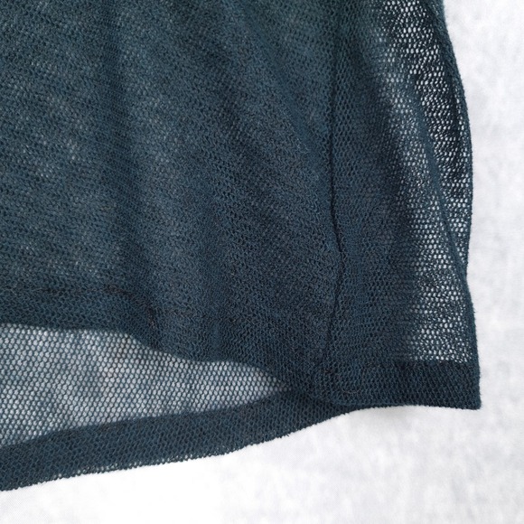 Art of Cloth Top Womens XS Green Black Ombre Mesh Short Sleeve Relaxed Shirt - Picture 8 of 16